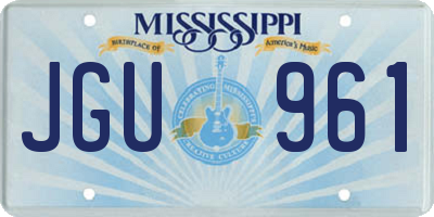 MS license plate JGU961