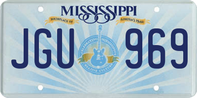 MS license plate JGU969