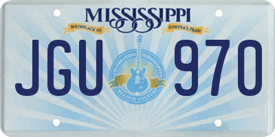 MS license plate JGU970