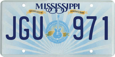 MS license plate JGU971