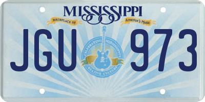 MS license plate JGU973