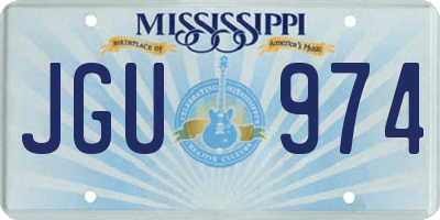 MS license plate JGU974