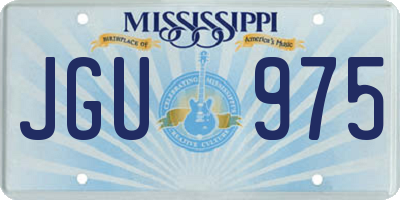 MS license plate JGU975