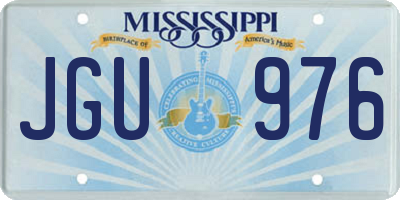 MS license plate JGU976