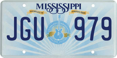 MS license plate JGU979
