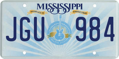 MS license plate JGU984