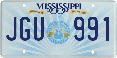 MS license plate JGU991