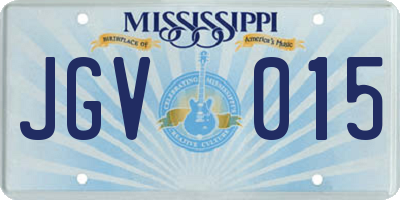 MS license plate JGV015