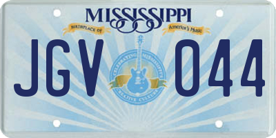 MS license plate JGV044