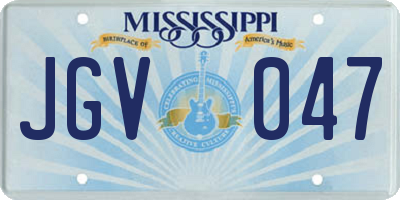 MS license plate JGV047