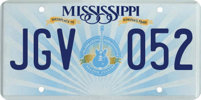 MS license plate JGV052