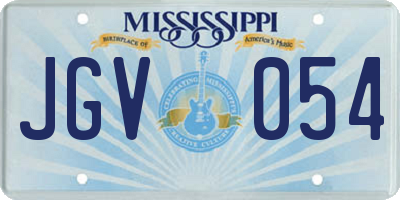 MS license plate JGV054