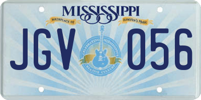 MS license plate JGV056