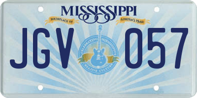MS license plate JGV057