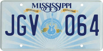 MS license plate JGV064