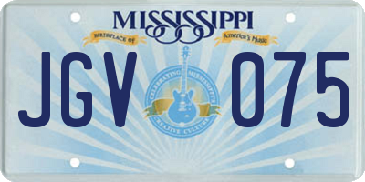 MS license plate JGV075