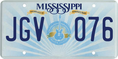 MS license plate JGV076