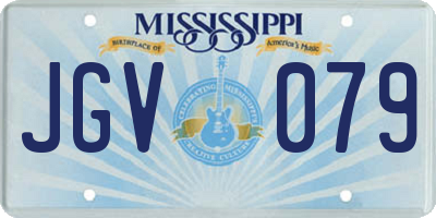 MS license plate JGV079