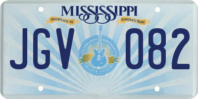 MS license plate JGV082