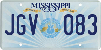 MS license plate JGV083