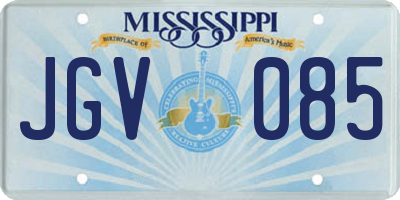 MS license plate JGV085