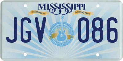 MS license plate JGV086