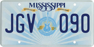 MS license plate JGV090