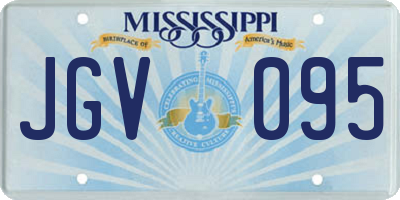 MS license plate JGV095