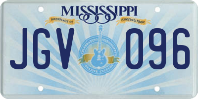 MS license plate JGV096