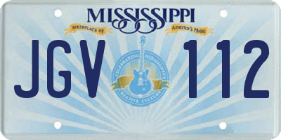 MS license plate JGV112