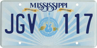 MS license plate JGV117