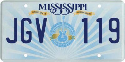 MS license plate JGV119