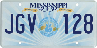 MS license plate JGV128