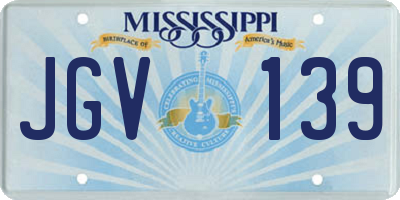 MS license plate JGV139