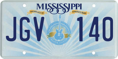 MS license plate JGV140