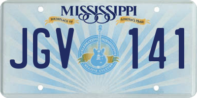 MS license plate JGV141