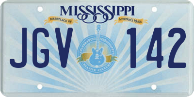 MS license plate JGV142