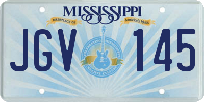 MS license plate JGV145