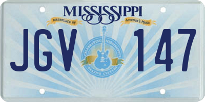 MS license plate JGV147