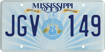 MS license plate JGV149