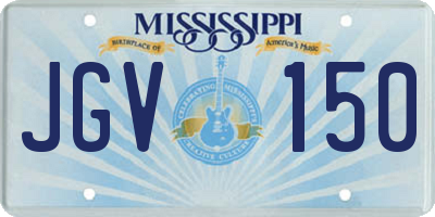 MS license plate JGV150