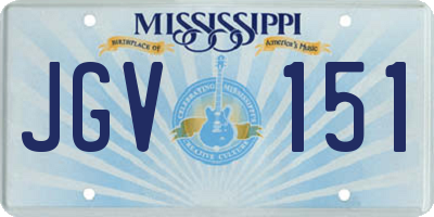 MS license plate JGV151