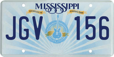 MS license plate JGV156