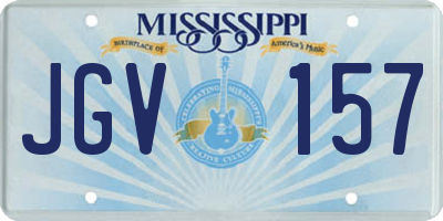 MS license plate JGV157