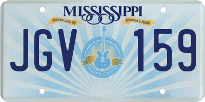 MS license plate JGV159