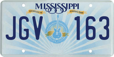 MS license plate JGV163