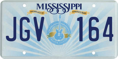 MS license plate JGV164
