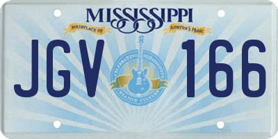 MS license plate JGV166