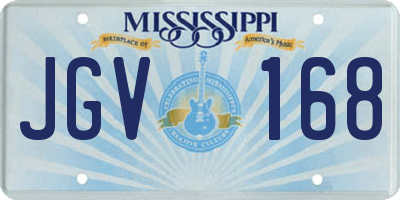 MS license plate JGV168