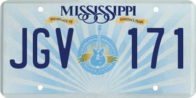 MS license plate JGV171